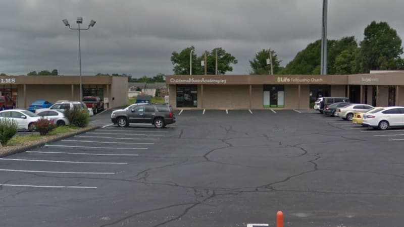 The Children's Music Academy studio on South Campbell Avenue in Springfield, seen across the parking lot.
